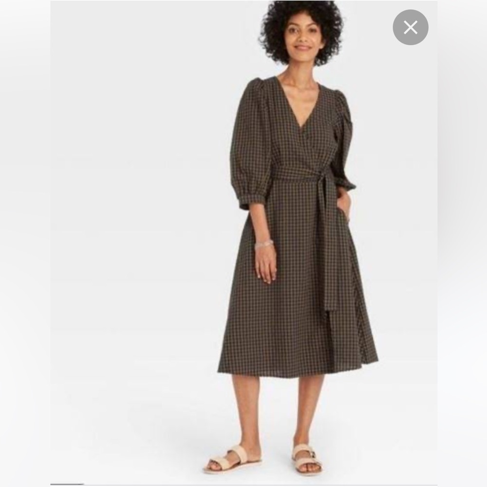Target A New Day Gingham Wrap Dress